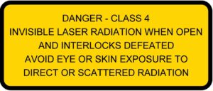 Class 4 laser inside