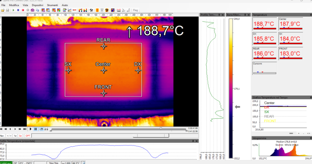 Snowwhite2 thermal image of the reduced build area